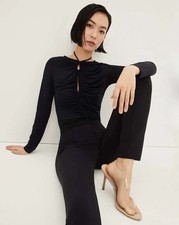 NWT Veronica Beard FAB Rogue Blouse Top in Dark Navy Blue Size 4 298