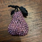 VINTAGE FORBIDDEN FRUIT PINK PEAR PIN BLACK METAL VVG — photo 1