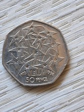 50p Coin 1998 EU 25th Anniversary free postage to uk