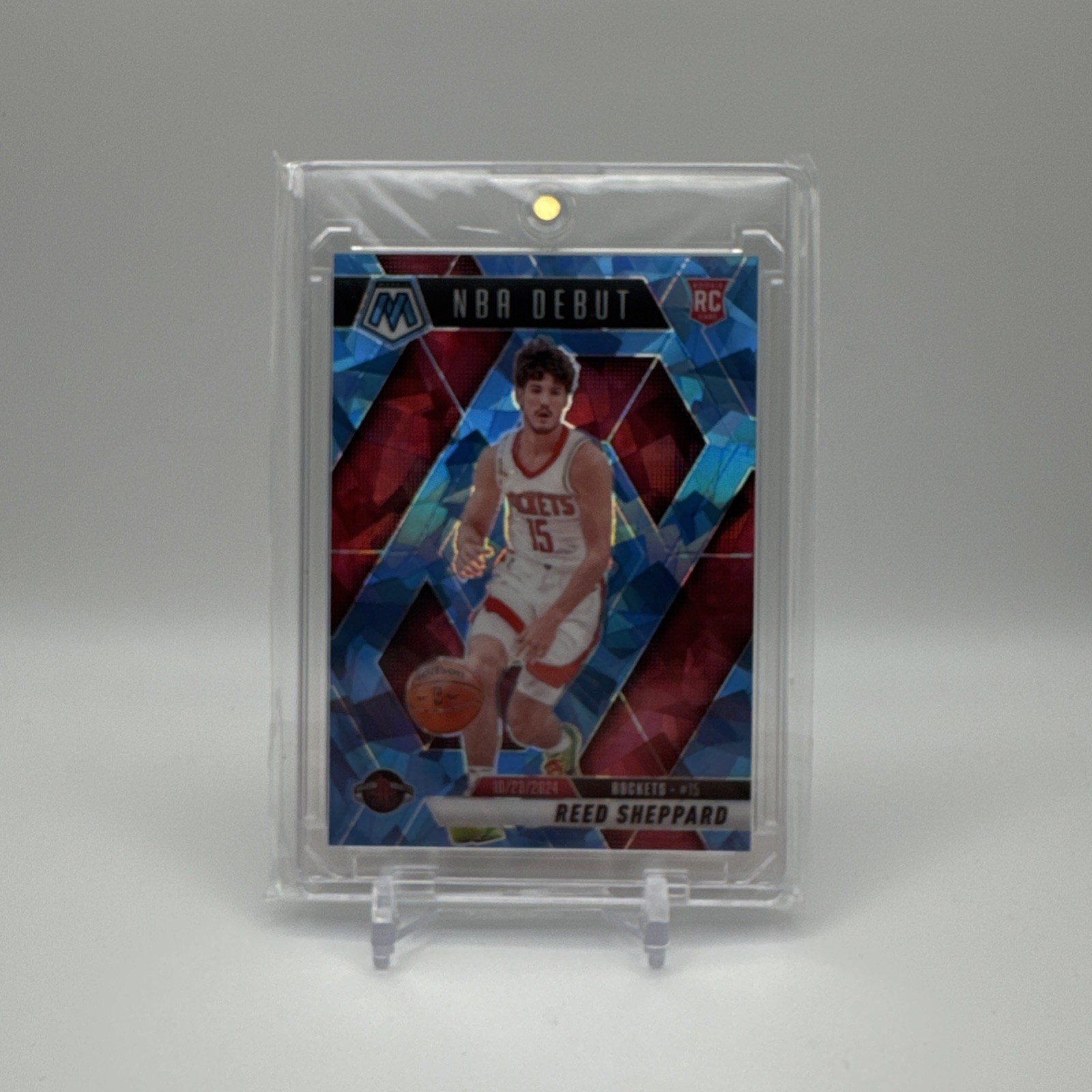 2024-25 Mosaic NBA Debut Ice Prizm /125 Rookie Reed Sheppard Rockets RC MINT 🔥