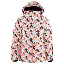 O'Neill Girls Youth Carat Snowboard Jacket Size 10 / 152 White All Over Print