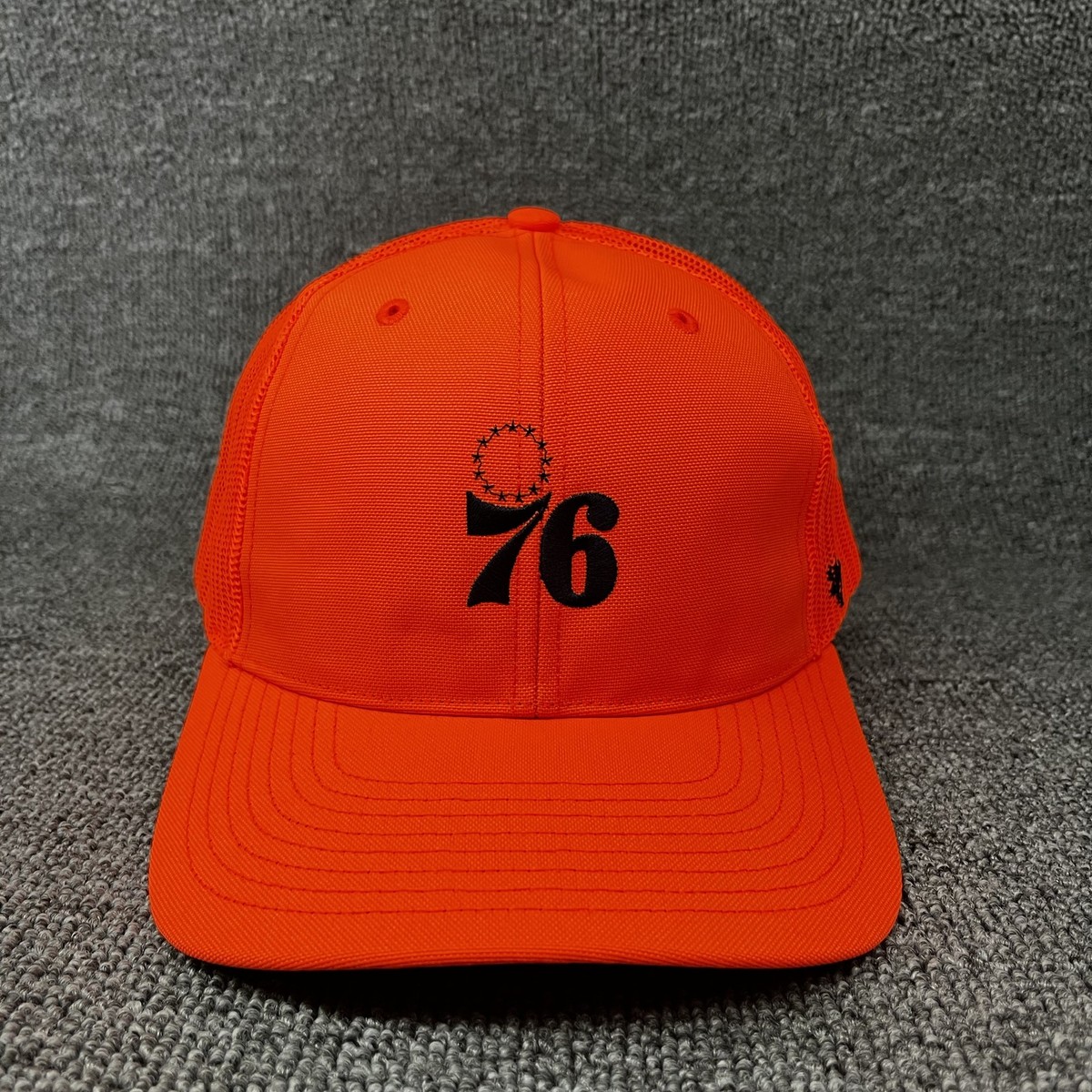 '47 Brand Philadelphia 76ers Orange Trucker Snapback Hat NBA Cap