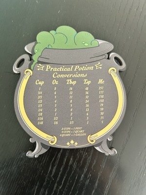 Harry Potter Potion Conversion Chart Magnet Cook Tool Wizarding Trunk exclusive