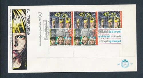 D487438 Netherlands FDC Children's Stamps Sheet 1981 NVPH 197