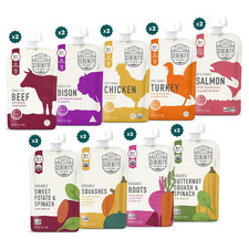 6 Months Meats  Veggies Mixed Baby Food Puree Pouch Variety Pack 18 Count- No