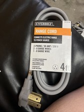 Everbilt 4 Ft Range Cord 50 Amp 3 Wire  250v