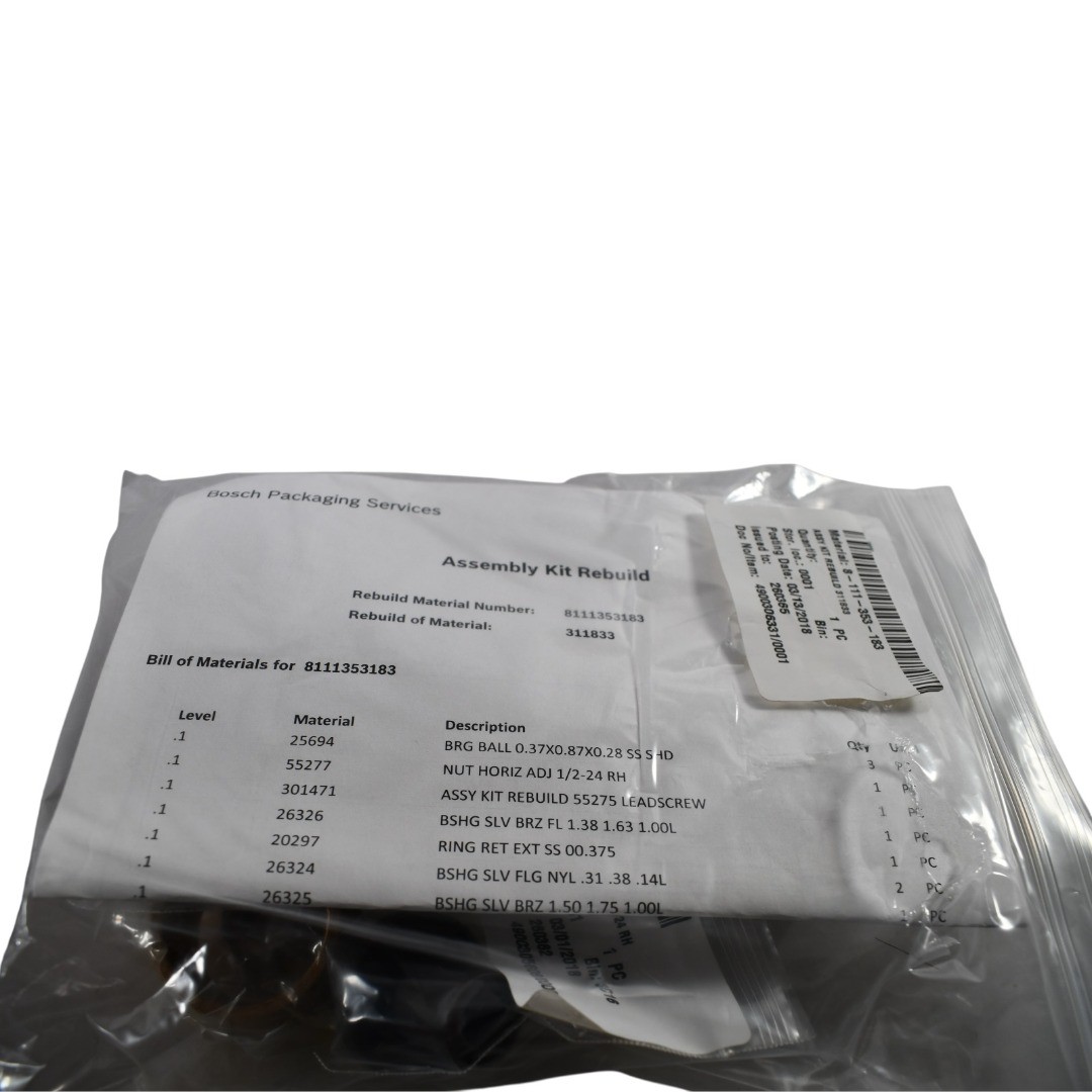 NEW Bosch Packaging 8-111-353-183 Rebuild Kit 311833 Leadscrew Bearings Bushings