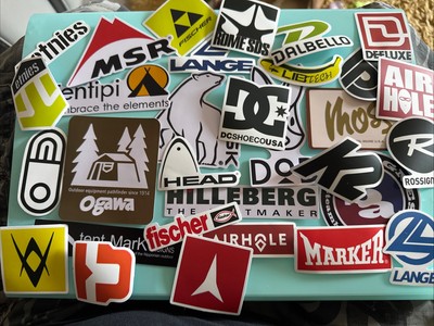 FIRMENLOGO WERBEAUFKLEBER KONVOLUT 23 SKI / OutdooDecals Firmenschilder