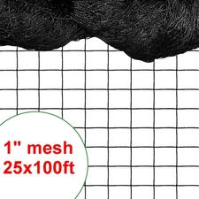 Bird Netting for Garden Protection 25X100Ft Poultry Netting 1" Mesh Chicken Coop