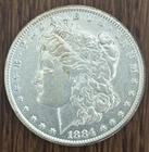 1884 Morgan Dollar US $1 Coin 90% Silver VF/XF Circulated