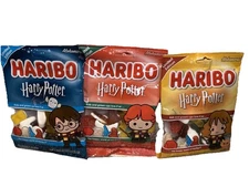 NEW Haribo Harry Potter ⚯ ͛ Gummi Candy 3 Packs Harry Potter• Ron• Hermione
