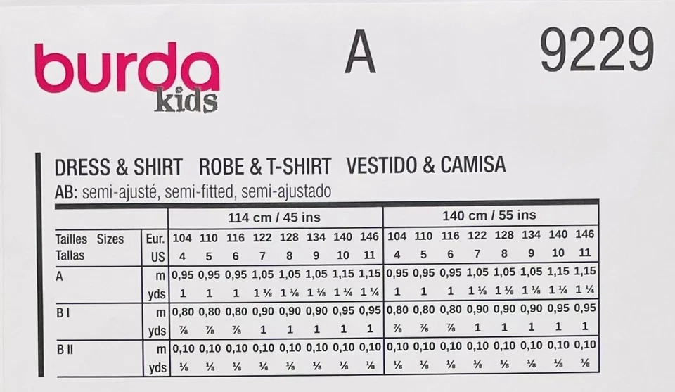 burda kids - Pattern 9229 - Short Sleeved Tee-Shirt Dress, Robe & T-Shirt Top - Image 3 of 4