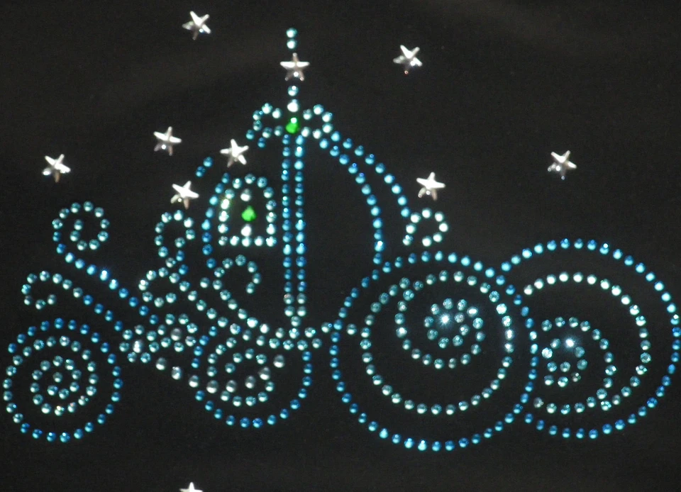 6-дюймовая наклейка со стразами Золушка УТЮГ НА ПЕРЕДАЧУ аппликация Disney сделай сам нашивка - Изображение 3 из 4