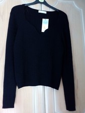 Ladies jumper metallic silver/black Size 14-16