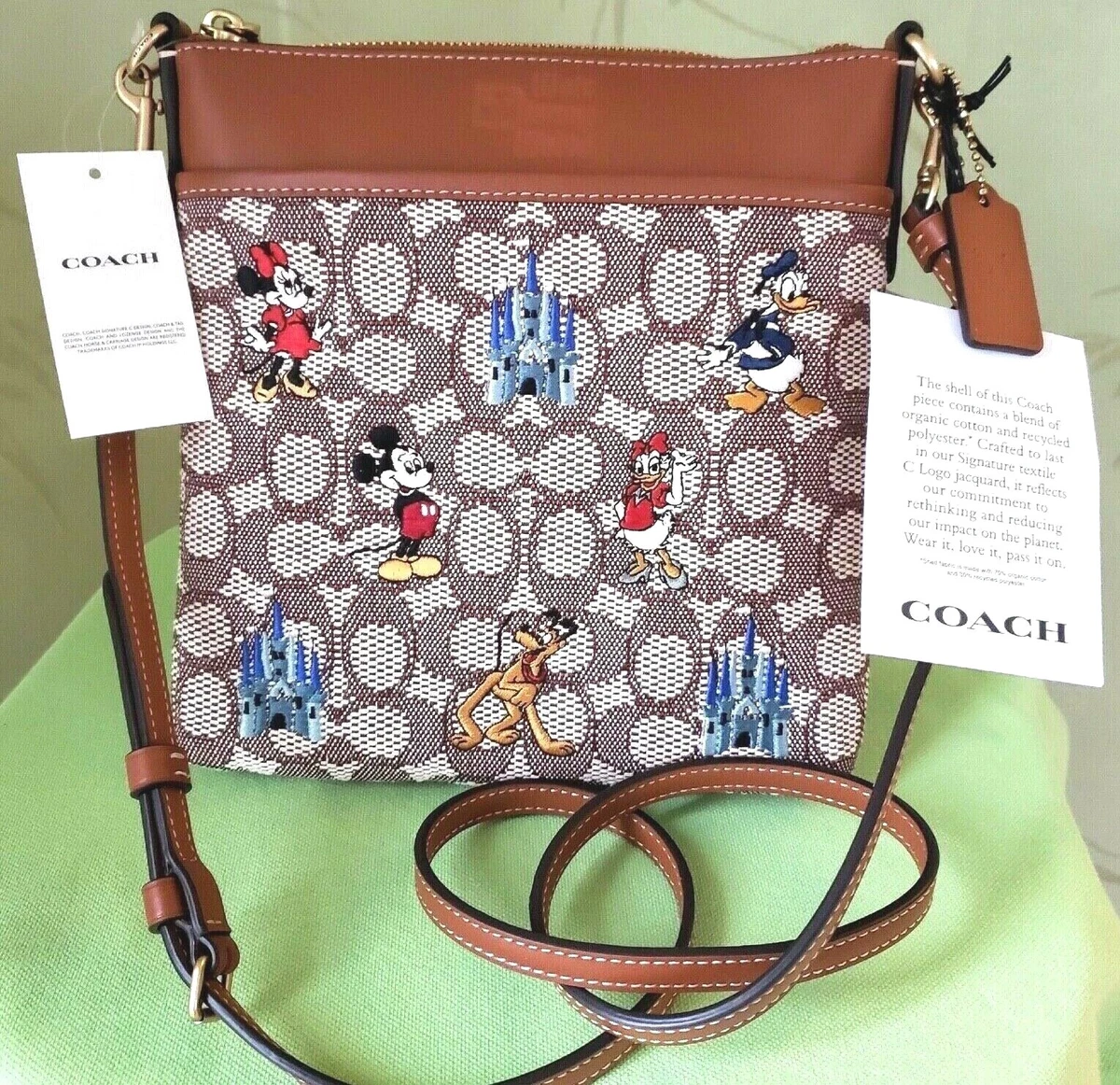 COACH X DISNEY KITT MESSENGER CROSSBODY NWT MICKEY FRIENDS DISNEY WORLD C8575
