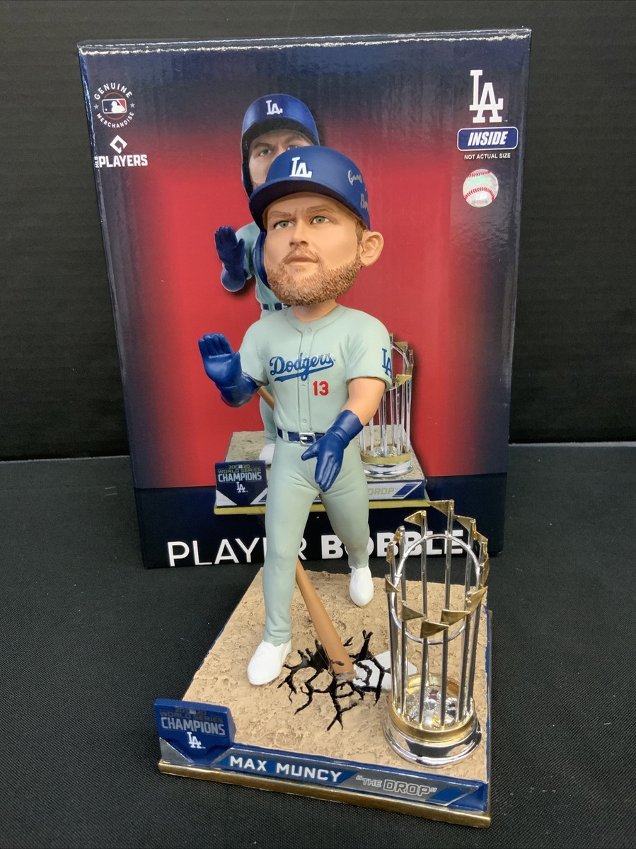 MAX MUNCY DODGERS SIGNED FOCO CHAMPIONSHIP BOBBLEHEAD 