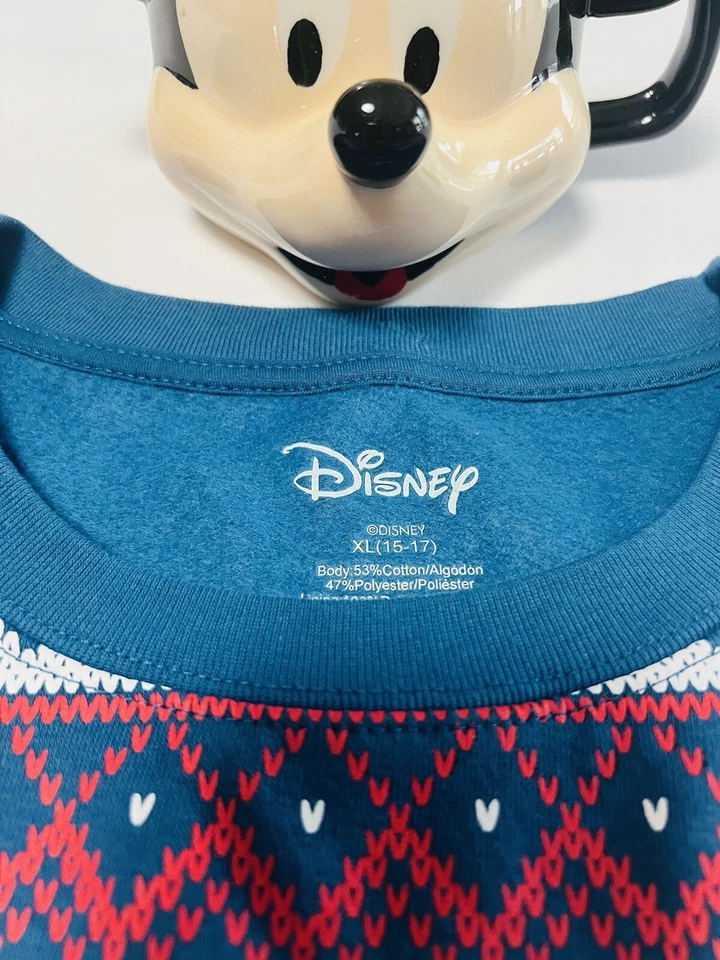 Suéter Disney Stitch Feliz Navidad Iluminado XL (15-17) Con Taza Foto 3 de 4
