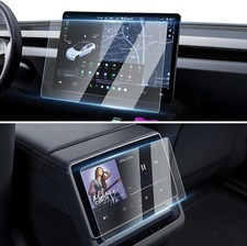 2 PCS 15.4" Rear 8" Glass Screen Protector for Tesla Model 3 2026/2025/2024