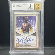 2020 TOPPS WWE KOFI KINGSTON TRANSCENDENT ON CARD AUTO 25/25! BGS 9 AUTO 10 GOLD
