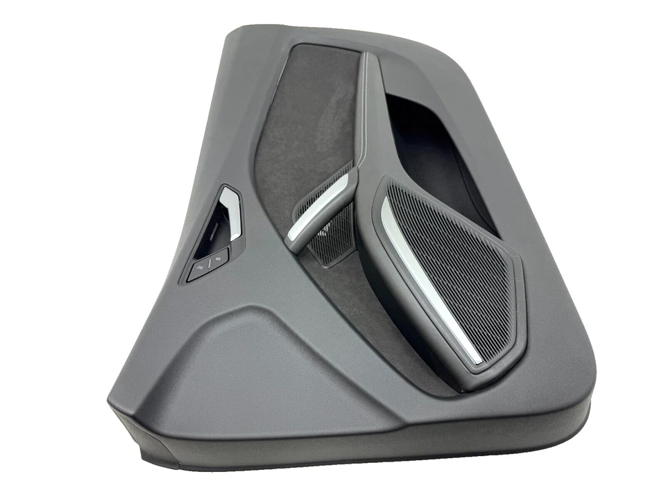 AUDI TT TTS TTRS PASSENGER RIGHT SIDE RH BLACK ALCANTARA DOOR PANEL 2016-2023 - Image 2 of 4