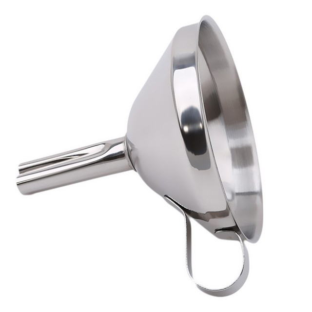 Stainless Steel Large Wide Mouth Filling Funnel With Strainer