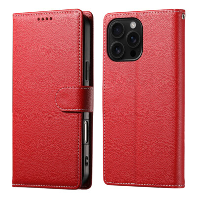 For iPhone 16 16e 15 14 Plus 13 12 11 Pro Max XR Flip Wallet Case Leather Cover·