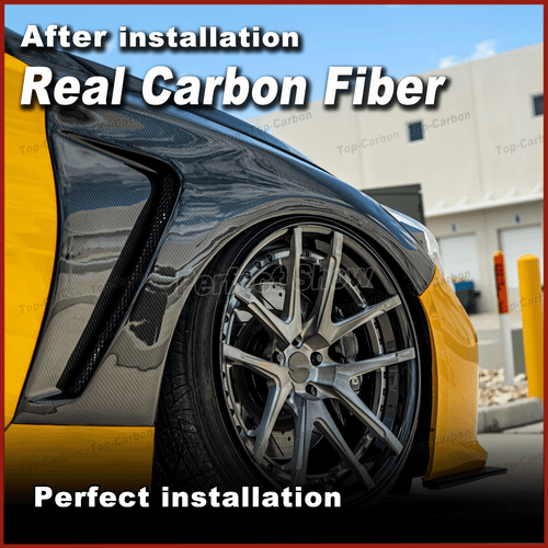 For Infiniti Q50 Q50S 2014-2023 Real Carbon Exterior Side Fender Vent Cover Trim - Picture 7 of 15