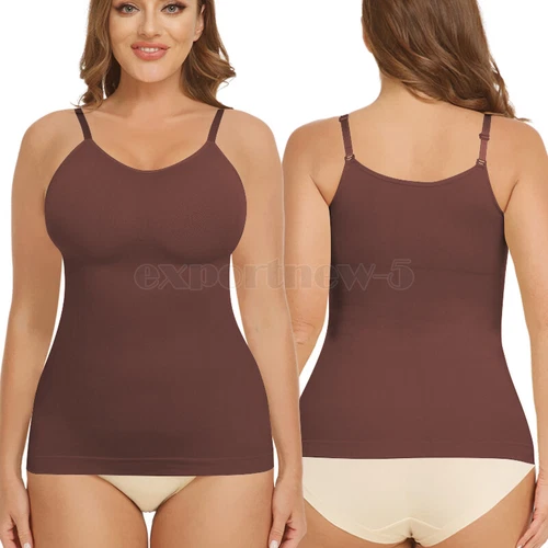 Firm Tummy Waist Control Body Shaper Slimming Cami Shapewear Seamless Vest Top - Picture 38 of 41