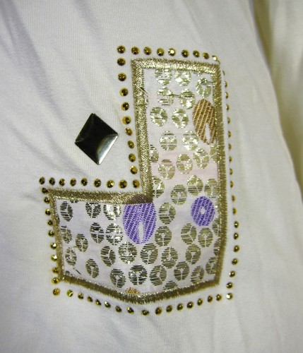 Dona Rosa Long Sleeve Blouse Top Crew Neckline XL Ivory Embroidered - Picture 6 of 10