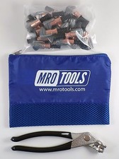 KSG1S25P 1/2 x 1/2 Cleco Side-Grip Clamps (SET OF 25) + Cleco Pliers w/Carry Bag