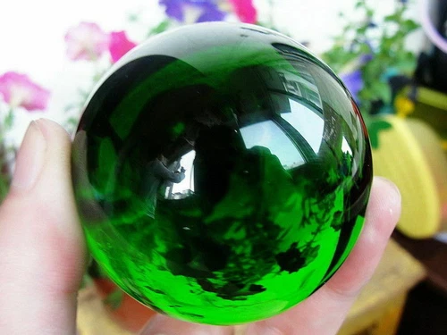 50-120mm Natural Green Obsidian Sphere Large Crystal Ball Healing Stone - Picture 6 of 6