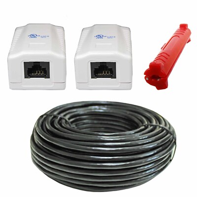 50m Cat 5e F/U + Dos Geschirmt  OUTDOOR Verlegekabel Netzwerk Kabel innen außen