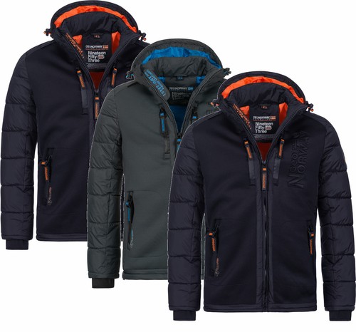 Geographical Norway Warm Men's Winter Jacket Quilted Jacket Parka Ski Outdoor - Zdjęcie 3 z 22