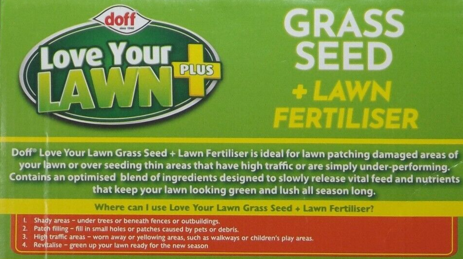 Love Your Lawn Seed & Fertiliser Mix – Grass Seed And Nutrient Blend For Healthy, Green Lawns-1064440