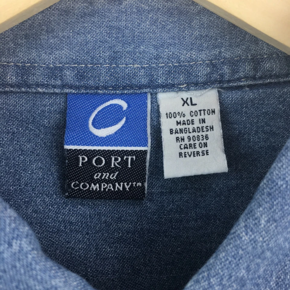 Mens XL HERSHEY'S SMORES Denim Shirt Embroidered Camping 44c - Image 3 of 4