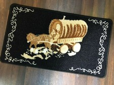 X ROMANY GYPSY WAGON DOORMAT NO SLIP 40X70CM BLACK GREAT QUALITY SPARE DOORMAT X