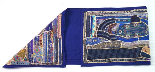 Superb Indien Patchwork Table Runner Elegant Tapestry Gift Article. i17-171 - Picture 6 of 7