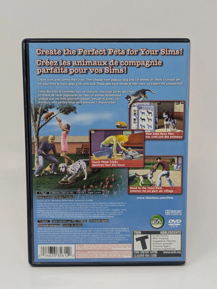 Sims 2 Pets - Sony PlayStation 2 - CIB - Image 2 of 3