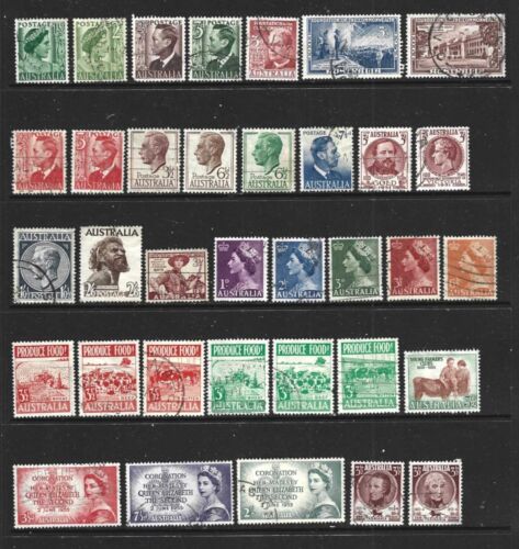AUSTRALIA – 1951-1960 – COMMEMORATIVE & DEFINITIVE ISSUES – 95 STAMPS - USED - Photo 1/3