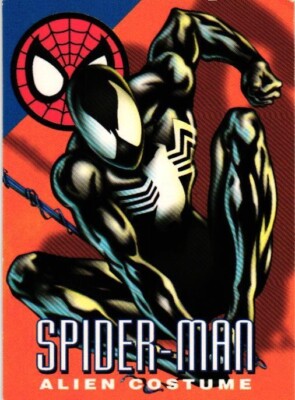 SPIDER-MAN ALIEN COSTUME #2 BASE 1996 Marvel Vision Embossed Collectible Card