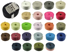 48",54",60",72" Military Canvas Old English Initial "H" Web Belt & Buckle 