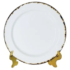 Steelite International BROWN DAPPLE White Brown Retro Rustic 8" Salad Plate