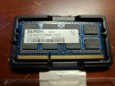 Elpida 2GB Laptop RAM 2Rx8 PC3-8500s-7-10-F1 