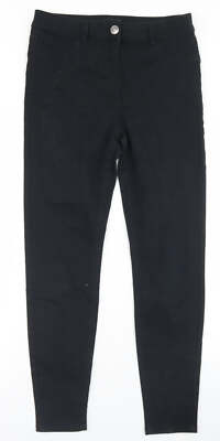Matalan Damenjeans schwarz Baumwolle Größe 10 L27 in normalem Knopf
