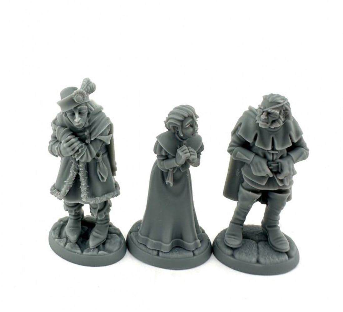 Reaper Miniatures 3 x Townsfolk: Captives Bones USA Dungeon Dwellers - Tabletop