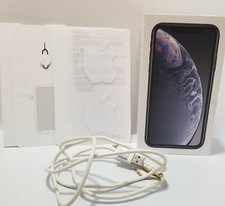 iPhone Xr EMPTY Box Black 64GB No Phone Box Stickers Battery Key Charging Cord