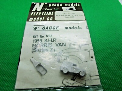 Fleetline Model Co. N scale #N93 Morris Series ''Z'' 8HP Van Kit - Details Below