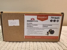 Oil Rubbed Bronze Deadbolt Single Cylinder Design House 791665 Brand New In Box