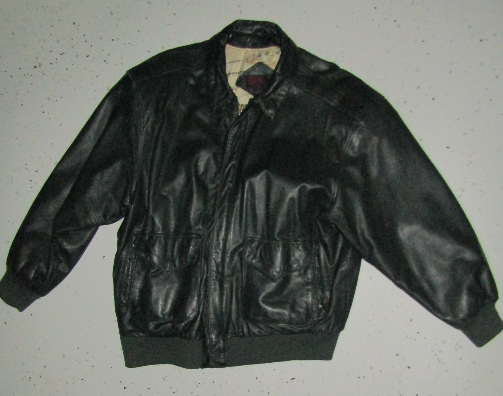 Mens General Clothing Company Leather Bomber Jacket L… Gem