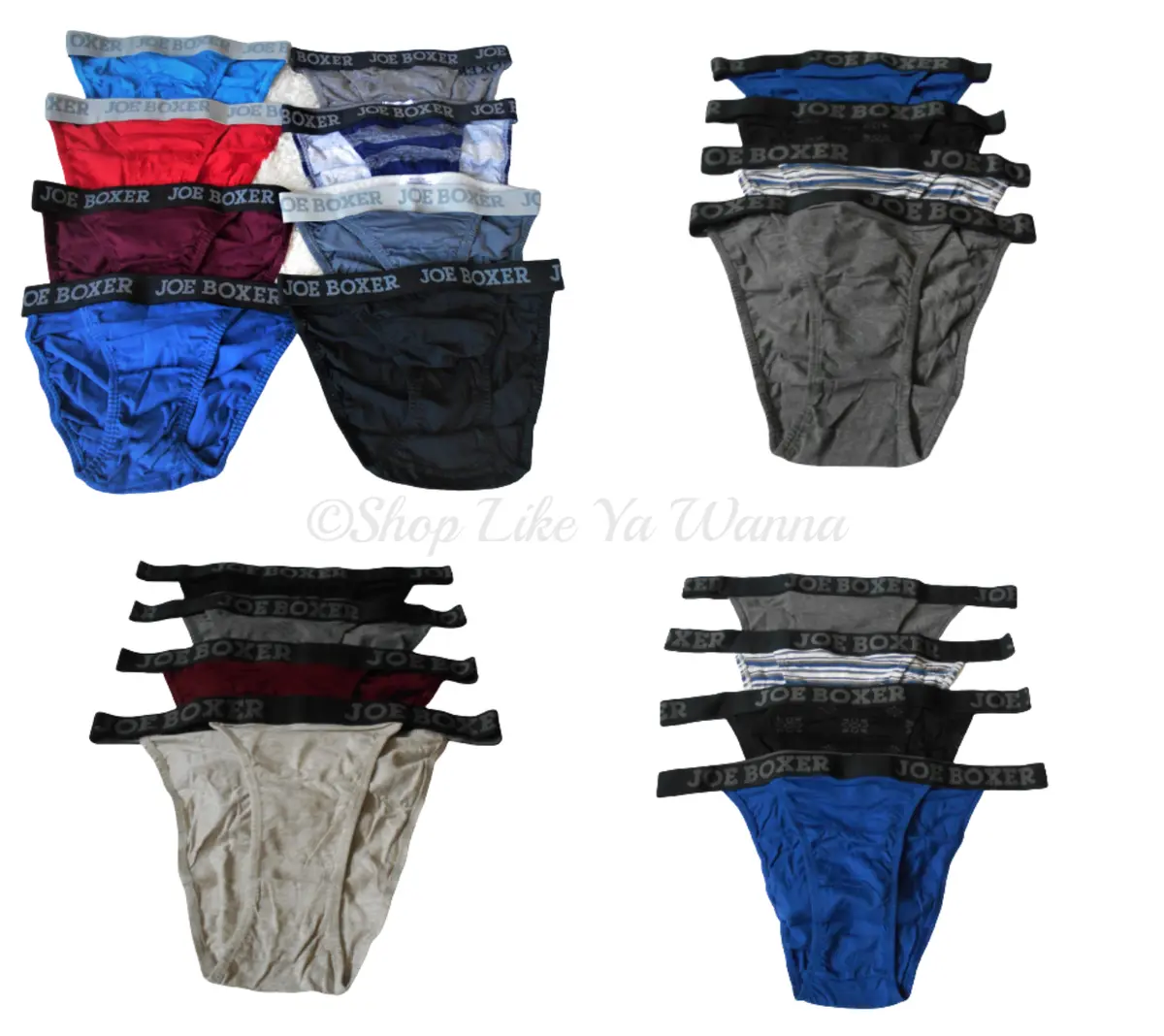 Joe Boxer Underwear Men's String Bikini Style Assorted Colors